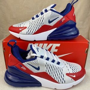 Nike Air Max 270 GS Shoes White/Red/Blue
